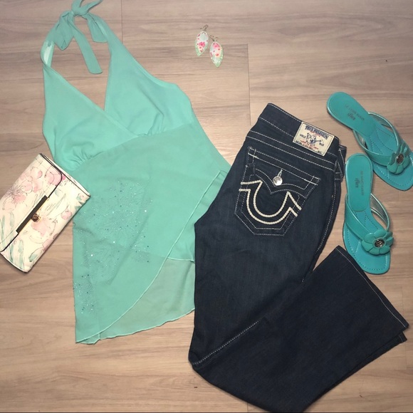 True Religion Hi-Rise Boot Cut Jeans - Picture 1 of 5